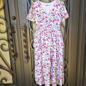 Floral V-Neck Grace Karin Maxi Dress